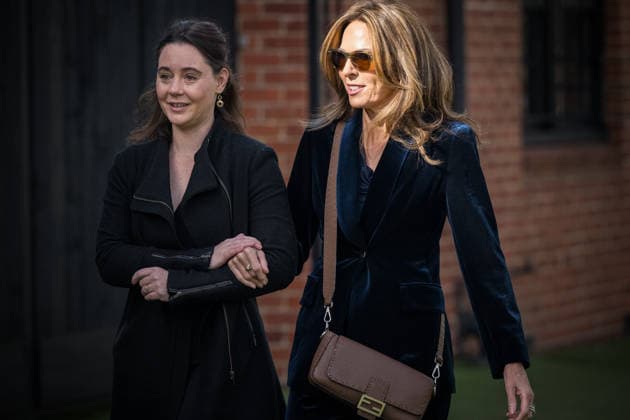 DERRYN HINCH STATE FUNERAL, Jennifer Keyte (r) arrives for the State Funeral Service for Derryn Hinch at the Timber Yard, Melbourne, Monday, July 20, 2026. . Outspoken media figure and former senator Derryn Hinch has died at the age of 82 after a long and public health battle. ( NO ARCHIVING MELBOURNE VICTORIA AUSTRALIA  Copyright: xCHRISTOPHERxHOPKINSx 20260720169565287092