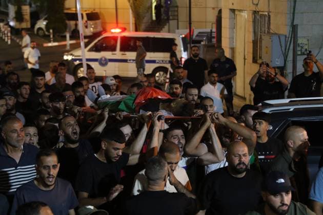 Two Palestinians killed during confrontation after reported settler raid in Deir Jarir DEIR JARIR, WEST BANK JULY 20, 2026: Israeli settlers, accompanied by Israeli security forces according to Palestinian residents, enter the village of Deir Jarir, east of Ramallah, where residents report that flocks of sheep were taken from local shepherds. Palestinian residents confront the settlers, and Israeli forces open fire during the clashes, according to the Palestinian Ministry of Health and local officials. The ministry said two Palestinians were killed and three others were critically injured. Ramallah Palestine, State of Copyright: x xSalmanxMohsenxAlkhatibx xJNAxPressx