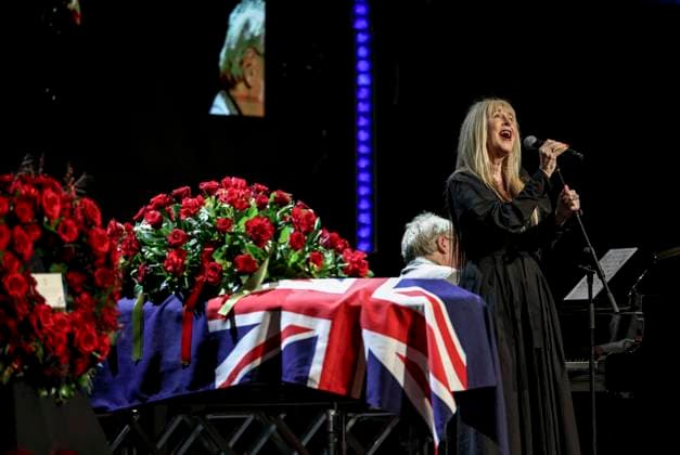 DERRYN HINCH STATE FUNERAL, Nikki Nicholls during a State Funeral Service for Derryn Hinch at the Timber Yard, Melbourne, Monday, July 20, 2026. . Outspoken media figure and former senator Derryn Hinch has died at the age of 82 after a long and public health battle. ( NO ARCHIVING MELBOURNE VICTORIA AUSTRALIA  Copyright: xEDDIExJIMx 20260720187570753882