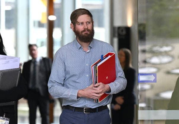 MICHAEL OLIVE COURT, Crown prosecutor Toby Corsbie is seen outside the Brisbane Supreme Court in Brisbane, Monday, July 20, 2026. Michael Bruce Olive is facing court accused of the alleged murder of Steven Kyle Fyfe at Waterford West on May 13, 2020. ( NO ARCHIVING BRISBANE QUEENSLAND AUSTRALIA  Copyright: xDARRENxENGLANDx 20260720161906868468