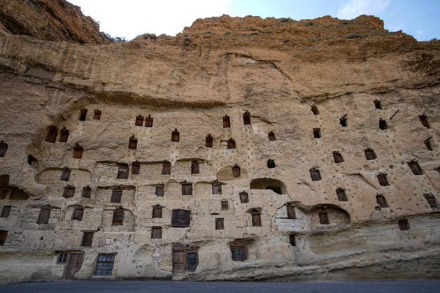 Historic grain granaries stand the test of time in Turkiye s Karaman TASKALE, KARAMAN - JULY 20: A view of historic rock-carved granaries, carved by hand into a single rock mass, continue to preserve Anatolia s agricultural heritage with their centuries-old functionality and distinctive architecture, in Taskale village of Karaman, Turkiye on July 20, 2026. Despite the use of modern storage methods, more than 250 granaries remain in active use by local residents, naturally preserving grain for years thanks to the humidity and temperature balance provided by the clay-rich limestone. Mahmut Serdar Alakus Anadolu Karaman Turkey. Editorial use only. Please get in touch for any other usage.  Copyright: x2026xAnadoluxMahmutxSerdarxAlakuÅüx