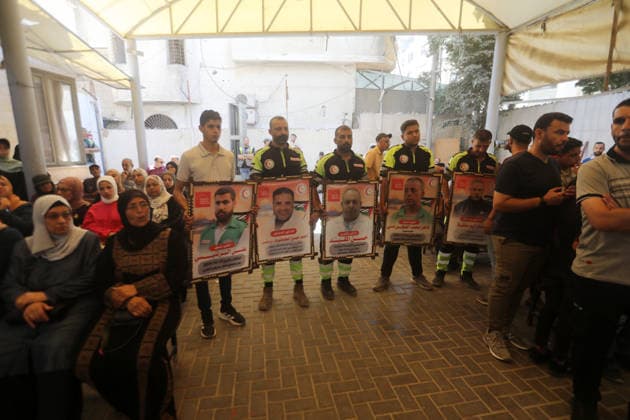 Palestinians hold solidarity rally for prisoners in Gaza City Palestinians take part in a solidarity rally outside the International Committee of the Red Cross (ICRC) headquarters in Gaza City, on July 20, 2026, in support of Palestinian prisoners held in Israeli jails. The demonstration, organized by the Prisoners Committee of the National and Islamic Forces, called for the release of prisoners and urged the international community to protect their rights and end their detention. Photo by Mohammed Salha apaimages Gaza Gaza Strip Palestinian Territory 200726_Gaza_MS_00(18) Copyright: xapaimagesxMohammedxSalhax xapaimagesx
