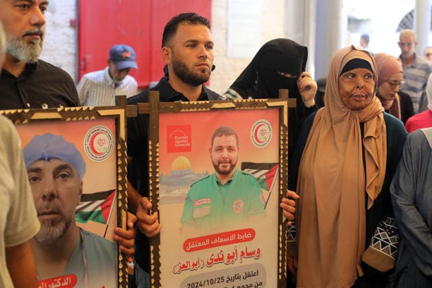 Palestinians hold solidarity rally for prisoners in Gaza City Palestinians take part in a solidarity rally outside the International Committee of the Red Cross (ICRC) headquarters in Gaza City, on July 20, 2026, in support of Palestinian prisoners held in Israeli jails. The demonstration, organized by the Prisoners Committee of the National and Islamic Forces, called for the release of prisoners and urged the international community to protect their rights and end their detention. Photo by Mohammed Salha apaimages Gaza Gaza Strip Palestinian Territory 200726_Gaza_MS_00(6) Copyright: xapaimagesxMohammedxSalhax xapaimagesx