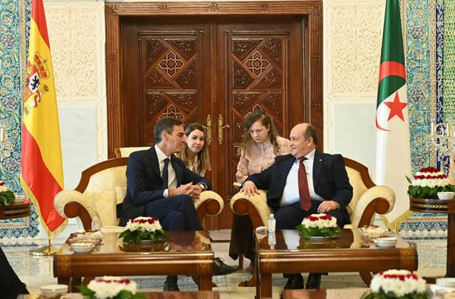 RECORD DATE NOT STATED Algeria Spain Politics Sifi Ghrieb, Algerian Prime Minister, Receives Spanish Prime Minister Pedro Sánchez in Algiers, Algeria, on July 20, 2026. Pedro Sánchez is on an official visit to Algeria. Photos: APP via the Prime Minister’s Office, ALGIERS, ALGERIA Copyright: xAlgÃ riexPressexPhotosxAPPxAlgÃ riexPressexPhotosx AlgÃ rie Espagne - Politique (9)