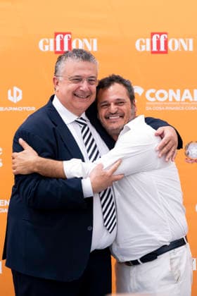July 20, 2026, Giffoni Valle Piana, Salerno, Italy: Major of Rizziconi Antonino Bartuccio and italian actor Antonio Gerardi attends the photocall at 56th Giffoni Film Festival 2026 in Giffoni Valle Piana, Salerno, Italy on July 20, 2026. Giffoni Valle Piana Italy  - ZUMAl175 20260720_zip_l175_021 Copyright: xFrancescoxLucianox