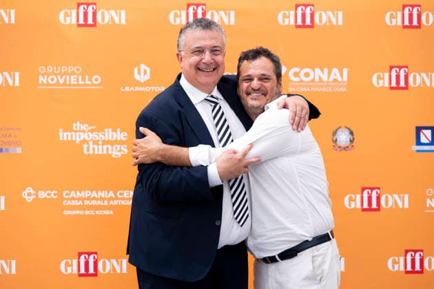 July 20, 2026, Giffoni Valle Piana, Salerno, Italy: Major of Rizziconi Antonino Bartuccio and italian actor Antonio Gerardi attends the photocall at 56th Giffoni Film Festival 2026 in Giffoni Valle Piana, Salerno, Italy on July 20, 2026. Giffoni Valle Piana Italy - ZUMAl175 20260720_zip_l175_024 Copyright: xFrancescoxLucianox