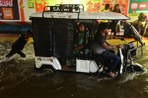 July 20, 2026, Prayagraj, Uttar Pradesh, India: Prayagraj: Vehicle ply trough a waterlogged railway under pass after heavy rain, in Prayagraj on Monday, July 20, 2026. Prayagraj India - ZUMAv115 20260720_zap_v115_013 Copyright: xPrabhatxKumarxVermax