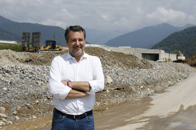 News - Matteo Salvini Visits Raccordo A4-Valtrompia CONCESIO, ITALY - JULY 20: Matteo Salvini, Vice President of the Council of Ministers of the Italian Republic and Minister of Infrastructure and Transport during the technical inspection at the construction site of the Raccordo Autostradale A4 - Valtrompia, at Codolazza base camp on July 20, 2026 in Concesio near Brescia, Italy. The motorway link between the A4 motorway and Valtrompia is a strategic infrastructure managed by Anas, aimed at connecting the main motorway network with the industrial hubs and urban centres of the Brescia valley. Concesio Brescia Italy Copyright: xRichardxMorganox xLiveMediax LPN_2574731