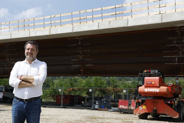 News - Matteo Salvini Visits Raccordo A4-Valtrompia CONCESIO, ITALY - JULY 20: Matteo Salvini, Vice President of the Council of Ministers of the Italian Republic and Minister of Infrastructure and Transport during the technical inspection at the construction site of the Raccordo Autostradale A4 - Valtrompia, at Codolazza base camp on July 20, 2026 in Concesio near Brescia, Italy. The motorway link between the A4 motorway and Valtrompia is a strategic infrastructure managed by Anas, aimed at connecting the main motorway network with the industrial hubs and urban centres of the Brescia valley. Concesio Brescia Italy Copyright: xRichardxMorganox xLiveMediax LPN_2574735