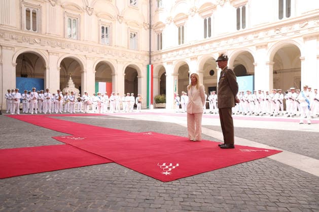 IPA86840270 - Rome, Italy, July 20, 2026: Prime Minister Giorgia Meloni welcomes Portuguese Prime Minister Luis Montenegro to Palazzo Chigi for an official meeting focused on key European issues and cooperation between Italy and Portugal.  Copyright: xmarcoxiacobuccix xmarcoxiacobuccix 86840270