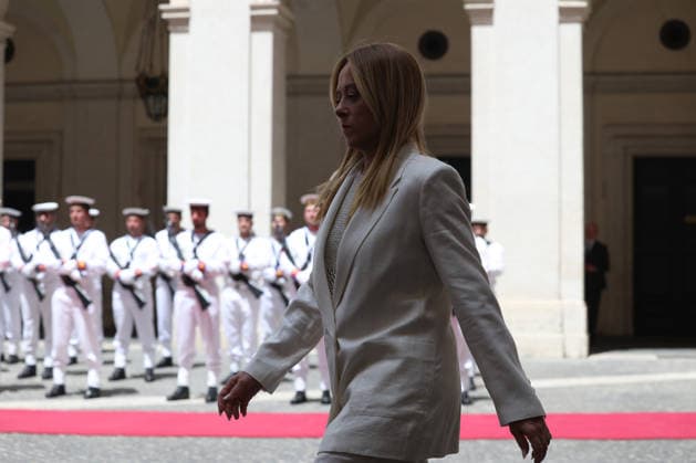 IPA86840276 - Rome, Italy, July 20, 2026: Prime Minister Giorgia Meloni welcomes Portuguese Prime Minister Luis Montenegro to Palazzo Chigi for an official meeting focused on key European issues and cooperation between Italy and Portugal.  Copyright: xmarcoxiacobuccix xmarcoxiacobuccix 86840276