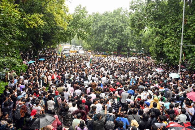 Protesters gather in masses to participate in CJP protest New Delhi, Jul 20 (ANI): Protesters gather in masses to participate in the protest by Cockroach Janta Party near Jantar Mantar, in New Delhi on Monday. New Delhi Delhi India Copyright: xANIx ANI_20260720544