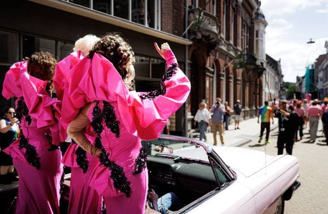 TILBURG - Participants during a Pride Walk from Tilburg station towards the Tilburg Fair for the traditional Pink Monday. During this day, equality, inclusion, and acceptance are celebrated with a large fair. RAMON VAN FLYMEN ANP netherlands out - belgium out  Copyright: xx x563922907x originalFilename: 563922907.jpg