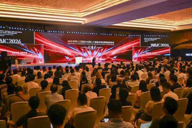 (260720) -- SHANGHAI, July 20, 2026 -- The closing ceremony of the 2026 World AI Conference and High-Level Meeting on Global AI Governance is held in Shanghai, east China, July 20, 2026. The 2026 World AI Conference and High-Level Meeting on Global AI Governance concluded here on Monday. ) CHINA-SHANGHAI-WORLD AI CONFERENCE-CONCLUSION (CN) ChenxHaoming 