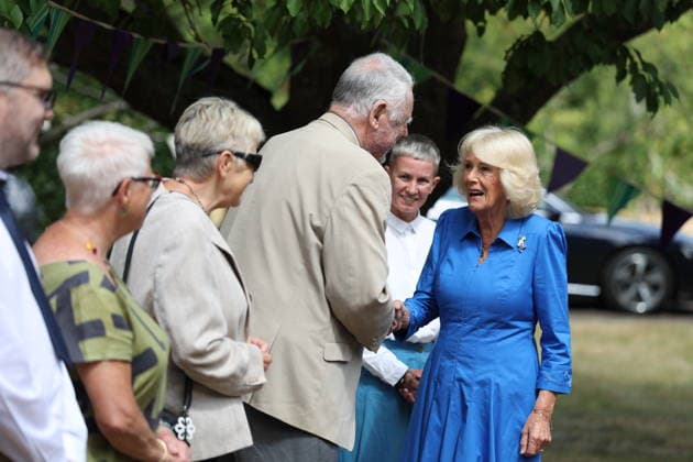 Royal visit to Emmaus Norfolk and Waveney Queen Camilla meeting Terry Waite during a visit to Emmaus Norfolk and Waveney charity in Bungay, Norfolk, which offers a home, work opportunities and support to people experiencing homelessness. Picture date: Monday July 20, 2026. PA Photo., Credit:Chris Radburn PA ROTA - B68 Avalon UK, Bungay  Copyright: xChrisxRadburnx xPAxROTAx-xB68x xAvalonx 1117561733