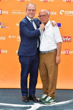 IPA86843292 - Giffoni Vallepiana Giffoni Festival 2026. Pictured: Giorgio Mule and Claudio Gubitosi  Copyright: xVincenzoxLandix xVincenzoxLandix 86843292
