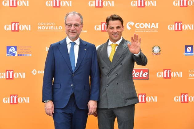IPA86843329 - Giffoni Vallepiana Giffoni Festival 2026. Pictured: Giorgio Mule and Jacopo Gubitosi  Copyright: xVincenzoxLandix xVincenzoxLandix 86843329