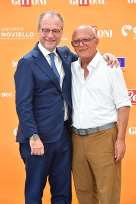 IPA86843304 - Giffoni Vallepiana Giffoni Festival 2026. Pictured: Giorgio Mule and Claudio Gubitosi  Copyright: xVincenzoxLandix xVincenzoxLandix 86843304
