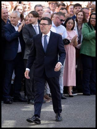 . 20 07 2026. London, United Kingdom. The new UK Prime Minister Andy Burnham and his wife Marie-France van Heel arriving in Downing Street in London .  xStephenxLockx xi-Imagesx IIM-26910-0068