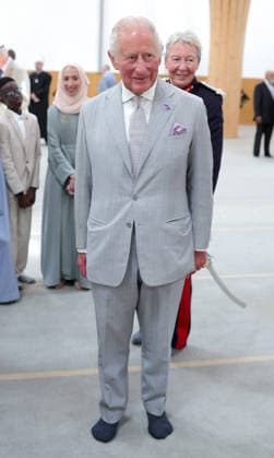 King Charles III Visits Cambridge CAMBRIDGE, ENGLAND - JULY 20: King Charles III smiles during his visit to Cambridge Central Mosque on July 20, 2026 in Cambridge, England. Europe™s first Eco-Mosque, its notable for its architectural quality, environmental leadership and role as a place of worship and community engagement., Credit:Chris Jackson PA ROTA - B68 Avalon United Kingdom, England, Cambridge  Copyright: xChrisxJacksonx xPAxROTAx-xB68x xAvalonx 1117569219