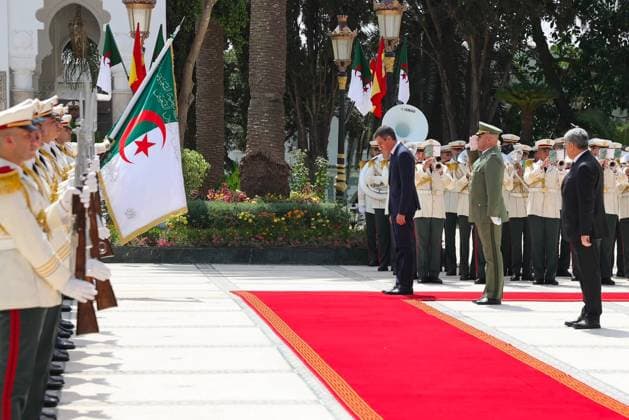 Algerian president receives Spanish prime minister in Algiers Algerian President Abdelmadjid Tebboune receives Spanish Prime Minister Pedro Sánchez at El Mouradia Palace in Algiers, Algeria, on July 20, 2026. Sánchez is on an official visit to Algeria to hold talks with Algerian officials. Photo by Algerian Presidency Office apaimages Algeria Algeria Algeria 200726_Algeria_APO_00(3) Copyright: xapaimagesxAlgerianxPresidencyxOfficex xapaimagesx