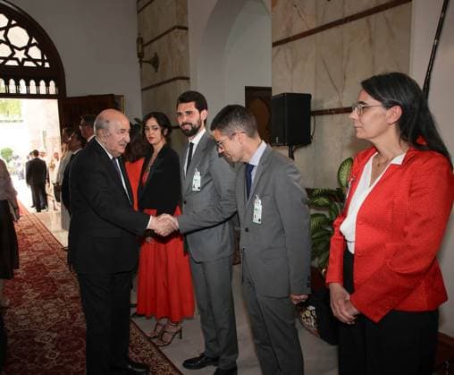 Algerian president receives Spanish prime minister in Algiers Algerian President Abdelmadjid Tebboune receives Spanish Prime Minister Pedro Sánchez at El Mouradia Palace in Algiers, Algeria, on July 20, 2026. Sánchez is on an official visit to Algeria to hold talks with Algerian officials. Photo by Algerian Presidency Office apaimages Algeria Algeria Algeria 200726_Algeria_APO_00(7) Copyright: xapaimagesxAlgerianxPresidencyxOfficex xapaimagesx