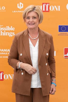 56th Giffoni Film Festival - Photocall Marina Calderone Marina Calderone, Minister of Labor and Social Policies of the Italian Republic, gave a photocall during the 56th edition of the Giffoni Film Festival. Giffoni Valle Piana on July 20, 2026. Photo by Andrea Bracaglia ABACAPRESS.COM Giffoni Valle Piana Italy Italy  Copyright: xBracagliaxAndrea ABACAx