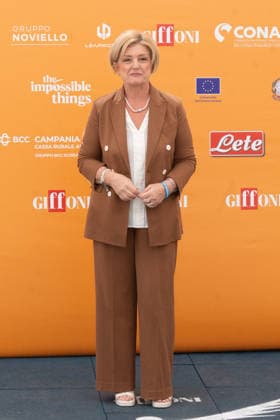56th Giffoni Film Festival - Photocall Marina Calderone Marina Calderone, Minister of Labor and Social Policies of the Italian Republic, gave a photocall during the 56th edition of the Giffoni Film Festival. Giffoni Valle Piana on July 20, 2026. Photo by Andrea Bracaglia ABACAPRESS.COM Giffoni Valle Piana Italy Italy  Copyright: xBracagliaxAndrea ABACAx