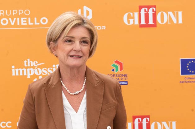 56th Giffoni Film Festival - Photocall Marina Calderone Marina Calderone, Minister of Labor and Social Policies of the Italian Republic, gave a photocall during the 56th edition of the Giffoni Film Festival. Giffoni Valle Piana on July 20, 2026. Photo by Andrea Bracaglia ABACAPRESS.COM Giffoni Valle Piana Italy Italy  Copyright: xBracagliaxAndrea ABACAx