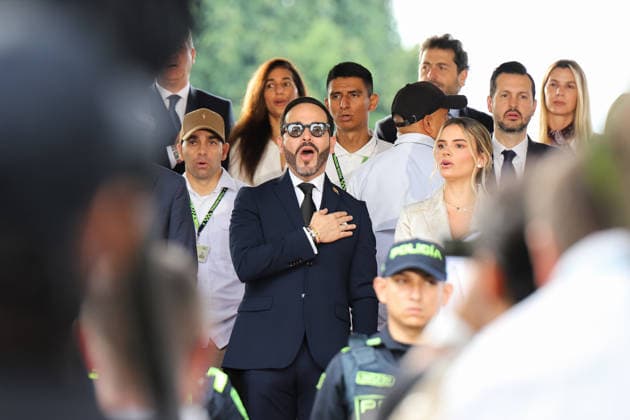 July 20, 2026, Medellin, Antioquia, Colombia: Colombia s president-elect Abelardo De la Espriella takes part during the Independence Day of Colombia military parade in Medellin, Colombia on July 20, 2026. Medellin Colombia - ZUMAvp1_ 20260720_zia_vp1_012 Copyright: xCamiloxMorenox