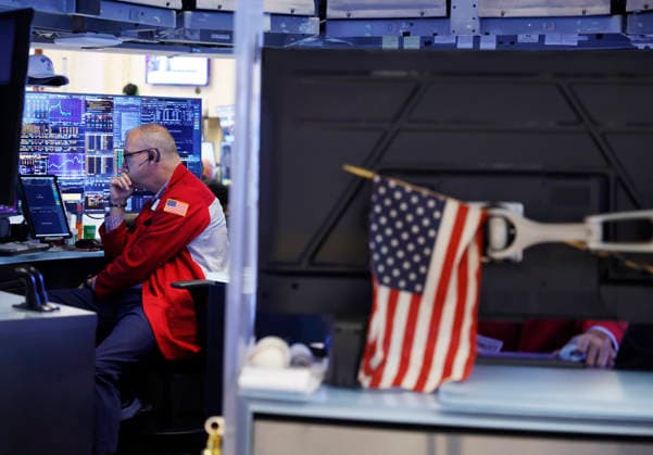 Traders work on the floor of the New York Stock Exchange on Wall Street on Monday, July 20, 2026 in New York City. The S&P 500 and Nasdaq Composite began the day higher on Monday and oil prices fluctuated in response to the latest bout of military exchanges between the U.S. and Iran.  NYP20260720109 JOHNxANGELILLO