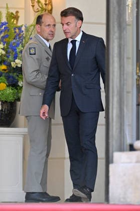 Emmanuel Macron - Brice Oligui Nguema meeting in Paris PARIS, FRANCE - JULY 20: French President Emmanuel Macron (R) awaits Brice Oligui Nguema (not pictured), President of Gabon at the Elysee Presidential Palace in Paris, France on July 20, 2026. Mustafa Yalcin Anadolu Paris France. Editorial use only. Please get in touch for any other usage.  Copyright: x2026xAnadoluxMustafaxYalcinx