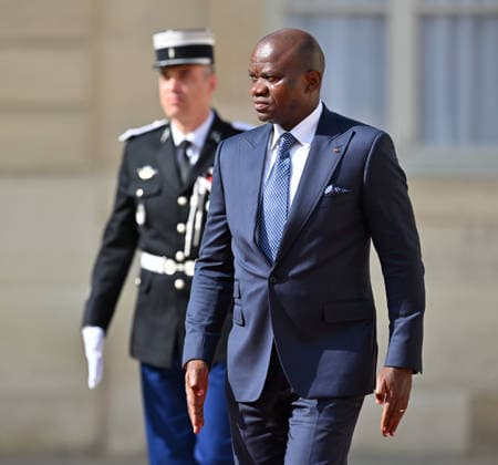 Emmanuel Macron - Brice Oligui Nguema meeting in Paris PARIS, FRANCE - JULY 20: Brice Oligui Nguema (R), President of Gabon, arrives to meet French President Emmanuel Macron (not pictured) at the Elysee Presidential Palace in Paris, France on July 20, 2026. Mustafa Yalcin Anadolu Paris France. Editorial use only. Please get in touch for any other usage.  Copyright: x2026xAnadoluxMustafaxYalcinx