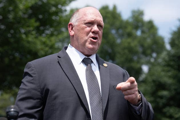 Tom Homan, White House border czar, speaks to members of the media outside the White House in Washington, DC, US, on Monday, July 20, 2026. The Department of Homeland Security last week ordered immigration agents to temporarily halt most vehicle stops during deportation operations, according to a department official, after a fatal shooting of a man in Maine reignited concerns about the agency s tactics.  WASP20260720102 AaronxSchwartz