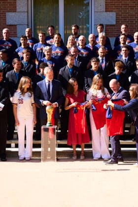 July 20, 2026, Madrid, Madrid, Spain: King Felipe VI of Spain, Queen Letizia of Spain, Crown Princess Leonor, Princess Sofia receive National Football Team Following World Cup Win at Zarzuela Palace on July 20, 2026 in Madrid, Spain Madrid Spain  - ZUMAg15_ 20260720_zaf_g15_037 Copyright: xJackxAbuinx