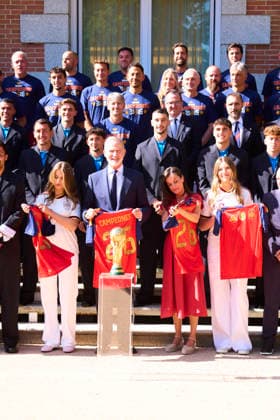 July 20, 2026, Madrid, Madrid, Spain: King Felipe VI of Spain, Queen Letizia of Spain, Crown Princess Leonor, Princess Sofia receive National Football Team Following World Cup Win at Zarzuela Palace on July 20, 2026 in Madrid, Spain Madrid Spain  - ZUMAg15_ 20260720_zaf_g15_047 Copyright: xJackxAbuinx