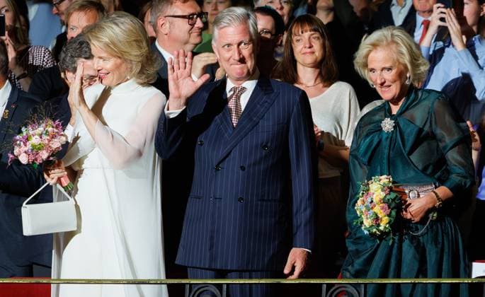Queen Mathilde of Belgium, King Philippe - Filip of Belgium and Princess Astrid pictured during a concert on the eve of Belgium s National Day, Monday 20 July 2026 at the Novum theatre in Brussels. This classical music concert is organized by the Queen Elisabeth Competition, in collaboration with the Belgian National Orchestra.  BENOITxDOPPAGNE 181591067