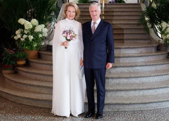 Queen Mathilde of Belgium and King Philippe - Filip of Belgium pictured during a concert on the eve of Belgium s National Day, Monday 20 July 2026 at the Novum theatre in Brussels. This classical music concert is organized by the Queen Elisabeth Competition, in collaboration with the Belgian National Orchestra.  BENOITxDOPPAGNE 181591073