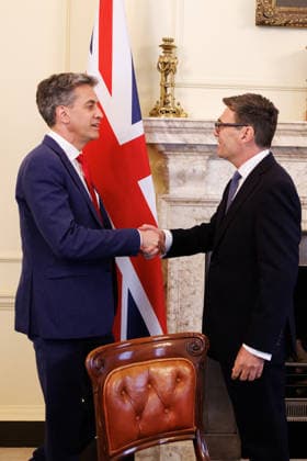 Prime Minister Andy Burnham appoints Cabinet 20 07 2026. London, United Kingdom. Prime Minister Andy Burnham appoints Ed Miliband as Secretary of State for Foreign, Commonwealth and Development Affairs in 10 Downing Street., Credit:Ben Perry B66 Avalon United Kingdom, Greater London, London, 10 Downing Street  Copyright: xBenxPerryx xB66x xAvalonx 1117603587