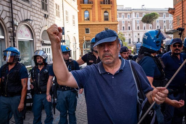 July 20, 2026, Rome, Rm, Italy: Hundreds gathered in front of the Interior Ministry to protest the death of Abderrahim Fakir during his arrest by two police officers. Rome Italy - ZUMAg256 20260720_znp_g256_010 Copyright: xMarcoxDixGianvitox