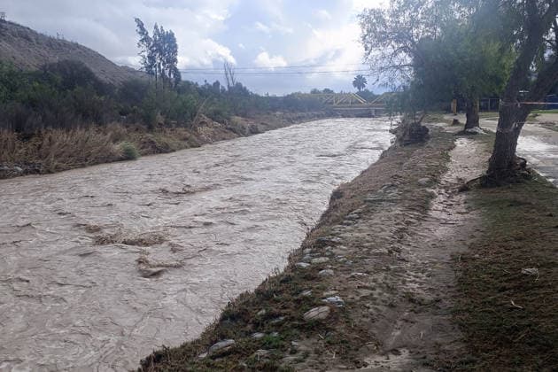 Vallenar, July 20, 2026: A view of the flooded skating rink following the heavy rain that hit the Paseo Ribereno area. Claudio Lopez, Aton Chile, Aton 1174218  Copyright: