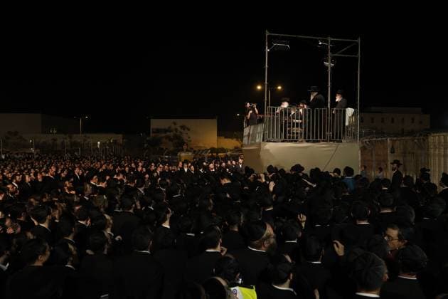 Ultra-Orthodox protesters demonstrate over arrest of alleged draft evader in Israel CFAR YONA, ISRAEL JULY 20, 2026: Ultra-Orthodox Jewish demonstrators, including members of the Gur Hasidic community, gather outside Military Prison 10 to protest the arrest of a Haredi man accused of evading compulsory military service. Organisers estimated that more than 20,000 people took part in the demonstration, which escalated into clashes and created hazardous conditions for journalists covering the event. Cfar Yona Israel Copyright: x xHilelxbenxorx xJNAxPressx