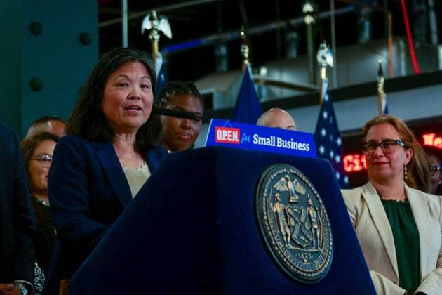New York, NY- July 20:Mayor Zohran Kwame Mamdani Holds a Press Conference and Announces OPEN for Small Business with The Full Reform Package including 50 Reforms to Support Small Businesses and signs an Executive Order. Speakers Mayor Zohran Kwame Mamdani, Julie Su, Kenny Minaya, Vanessa L. Gibson, and Shanel Thomas-Henryon July 20, 2026 Credit: Camara Porter USA - ZUMAa123 20260720_zaa_a123_005 Copyright: xAdMediax