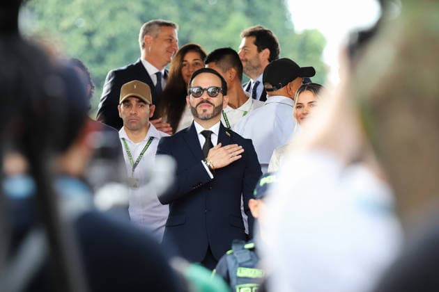 Colombia s president-elect Abelardo De la Espriella takes part during the Independence Day of Colombia military parade in Medellin, Colombia on July 20, 2026. Photo by: Camilo Moreno Long Visual Press Medellin Antioquia Colombia Copyright: xCamiloxMorenox