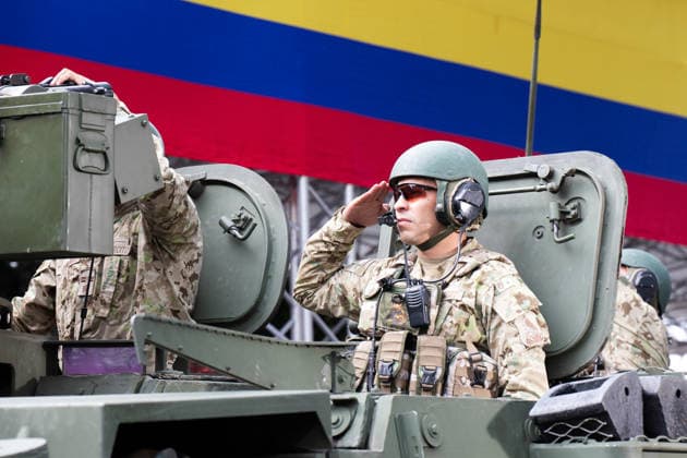 Colombia s president-elect Abelardo De la Espriella takes part during the Independence Day of Colombia military parade in Medellin, Colombia on July 20, 2026. Photo by: Camilo Moreno Long Visual Press Medellin Antioquia Colombia Copyright: xCamiloxMorenox