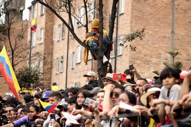July 20, 2026, Bogota, Bogota D.C, Colombia: Supporters of colombian president Gustavo Petro during the Independence Day of Colombia military parade in Bogota, Colombia on July 20, 2026. Bogota Colombia  - ZUMAvp1_ 20260720_zia_vp1_036 Copyright: xJorgexLondonox