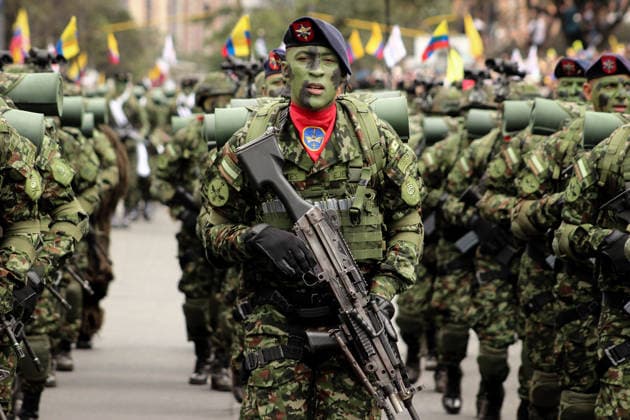 July 20, 2026, Bogota, Bogota D.C, Colombia: Members of Colombia s military and police forces parade during the Independence Day of Colombia military parade in Bogota, Colombia on July 20, 2026. Bogota Colombia - ZUMAvp1_ 20260720_zia_vp1_047 Copyright: xJorgexLondonox