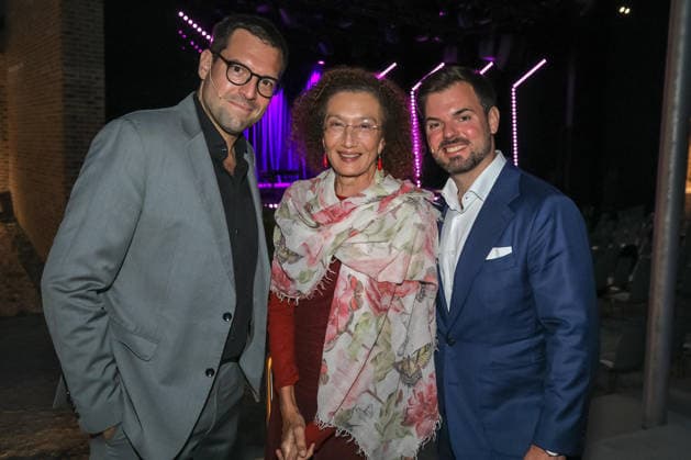 20.07.2026, Kulturzentrum Güssing BGLD, Finale des burgenländischen Kabarettpreises 2026 beim Kultur Sommer Güssing, Vier Kandidaten treten an um das Preisgeld zu gewinnen im Bild: Konstanze Breitebner, Florian Roehlich u. David Krammer -Flo & Wisch, Finale des burgenländischen Kabarettpreises 2026 beim Kultur Sommer Güssing *** July 20, 2026, Güssing Cultural Center, Burgenland, the finals of the 2026 Burgenland Cabaret Award at the Güssing Summer Culture Festival; four candidates are competing for the prize money. Pictured: Konstanze Breitebner, Florian Roehlich, David Krammer, and Flo Wisch; the finals of the 2026 Burgenland Cabaret Award at the Güssing Summer of Culture