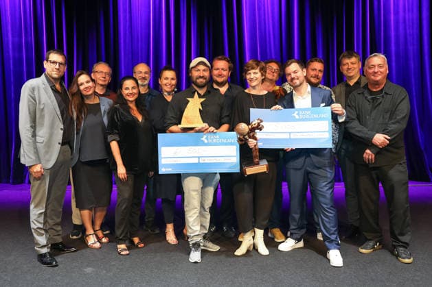 20.07.2026, Kulturzentrum Güssing BGLD, Finale des burgenländischen Kabarettpreises 2026 beim Kultur Sommer Güssing, Vier Kandidaten treten an um das Preisgeld zu gewinnen im Bild: Michaela Obertscheider, -Hauptpreis, Manuel Thalhammer, -Publikumspreis, Ursula Hofmeister, Peter Wustinger, Nadja Maleh, Georg Hoanzl, Barbara Karlich, Max und Moritz, Martin Weinzerl, Thomas Bernhardt -BANK BURGENLAND, Andreas Vitasek, Florian Roehlich u. David Krammer -Flo & Wisch, Finale des burgenländischen Kabarettpreises 2026 beim Kultur Sommer Güssing *** July 20, 2026, Güssing Cultural Center, Burgenland (BGLD), Final of the 2026 Burgenland Cabaret Award at the Güssing Summer Festival; four candidates compete for the prize money. Pictured: Michaela