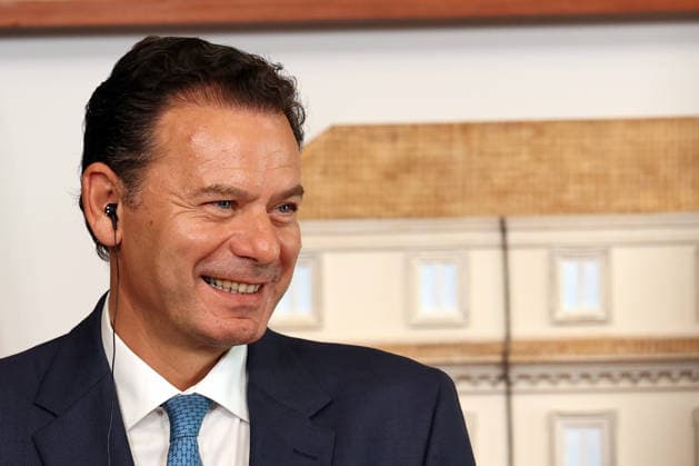 July 20, 2026, Rome, Italy: Prime Minister Luis Montenegro seen during the joint statements with Prime Minister Giorgia Meloni (not in view). Prime Minister Giorgia Meloni welcomed the Portuguese Prime Minister Luis Montenegro to Palazzo Chigi for an institutional meeting dedicated to key European issues and cooperation between Italy and Portugal. A document was signed to strengthen political dialogue. A â‚¬3 billion agreement has been reached to supply three Italian frigates to the Portuguese Navy. Rome Italy  - ZUMAs197 20260720_aaa_s197_194 Copyright: xMarcoxIacobuccix